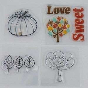 Clear Stamps Imaginisce & We R Memory Keepers Fall Autumn Crafts Cards Scrapbook